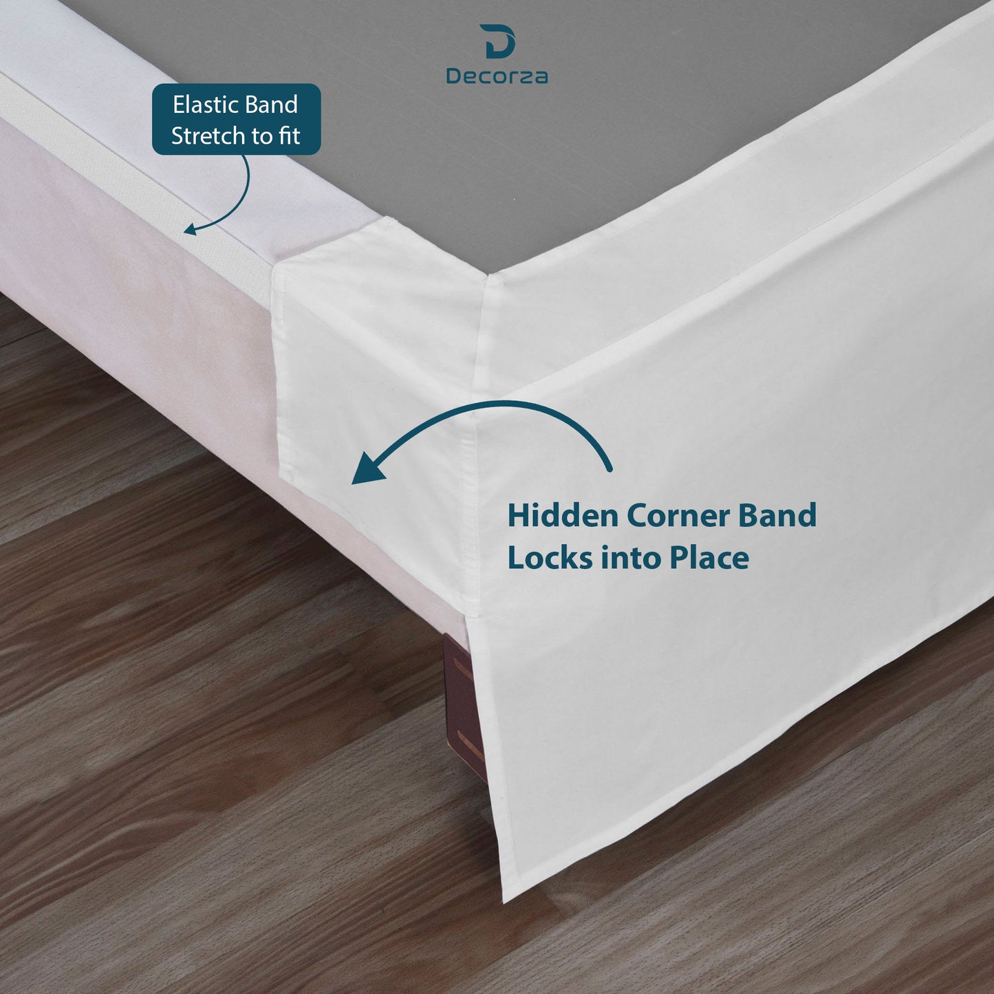 Premium Brushed Microfiber Magic 1pc Bedskirt All Drop/Size