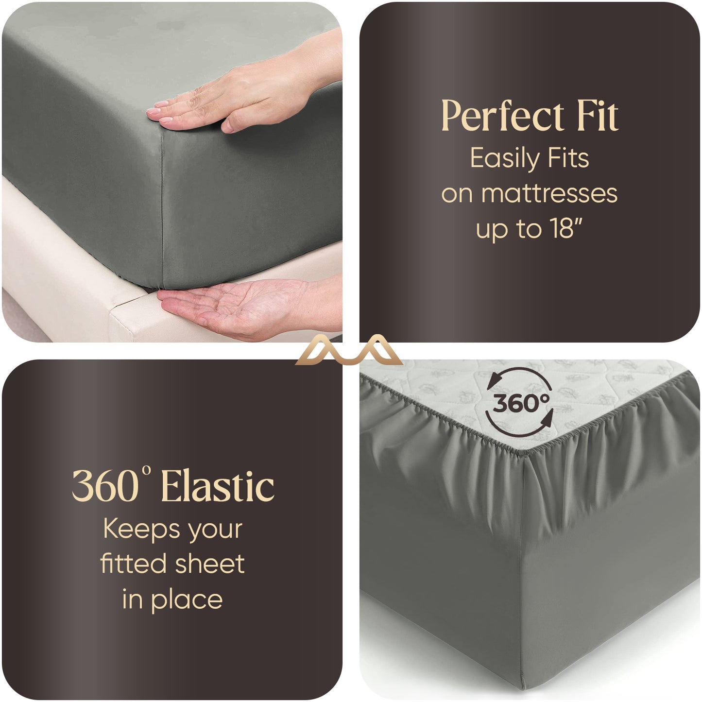 400TC 100% Organic Cotton Multi-Ruffle 1pc Bedskirt All Drop/Size