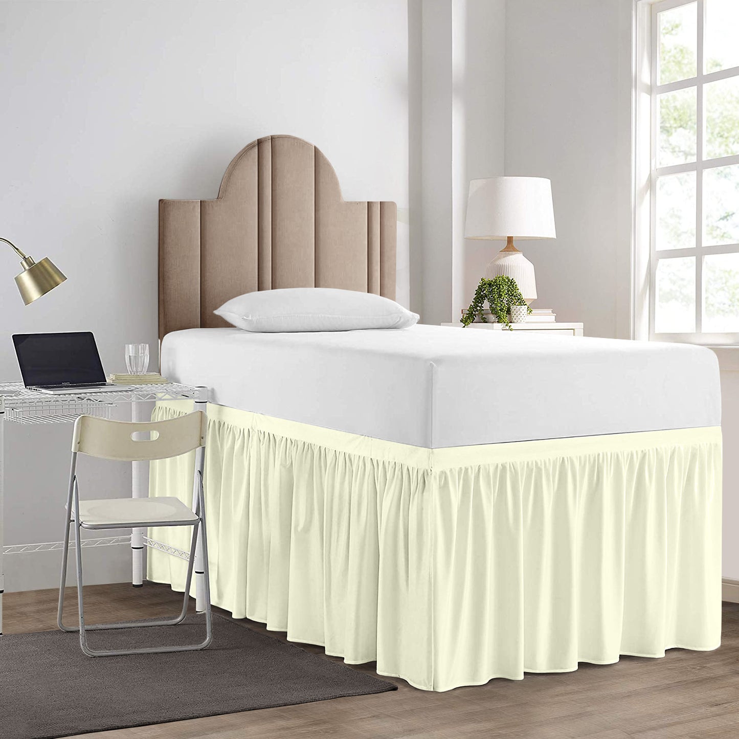 Premium Brushed Microfiber College Dorm 1pc Bedskirt All Drop/Size