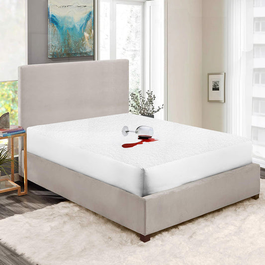 100% Cotton Organic Mattress Protector Fitted Style - Hypoallergenic Bed