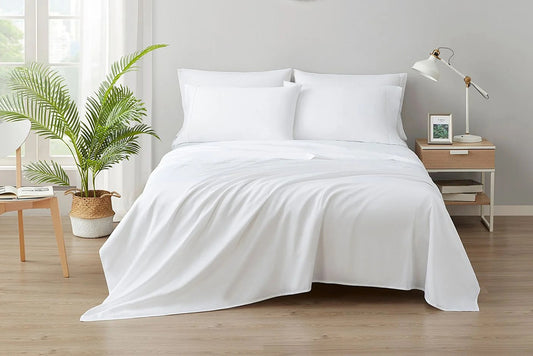 400TC 100% Organic Cotton 1pc Fitted Sheet 18" Deep Pocket