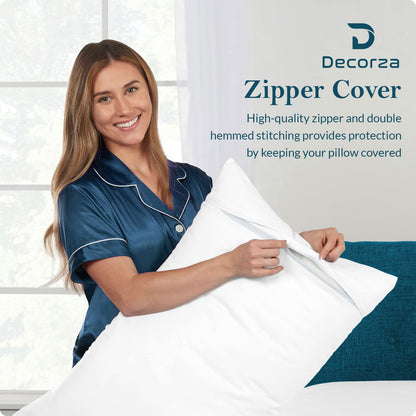 800TC 100% Organic Cotton 1pc Body Pillow Cases Zipper Closure