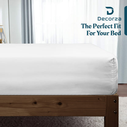 Premium Brushed Microfiber 1pc Fitted Sheet 18" Deep Pocket