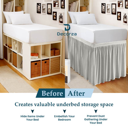 Premium Brushed Microfiber College Dorm 1pc Bedskirt All Drop/Size