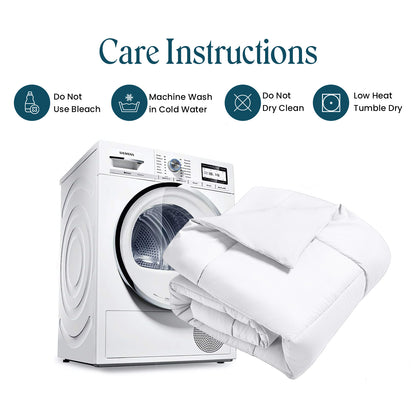 Premium Brushed Microfiber All Season Export Quality 1pc Comforter, 300GSM, 700+ Fill Power, 45 oz Fill Weight