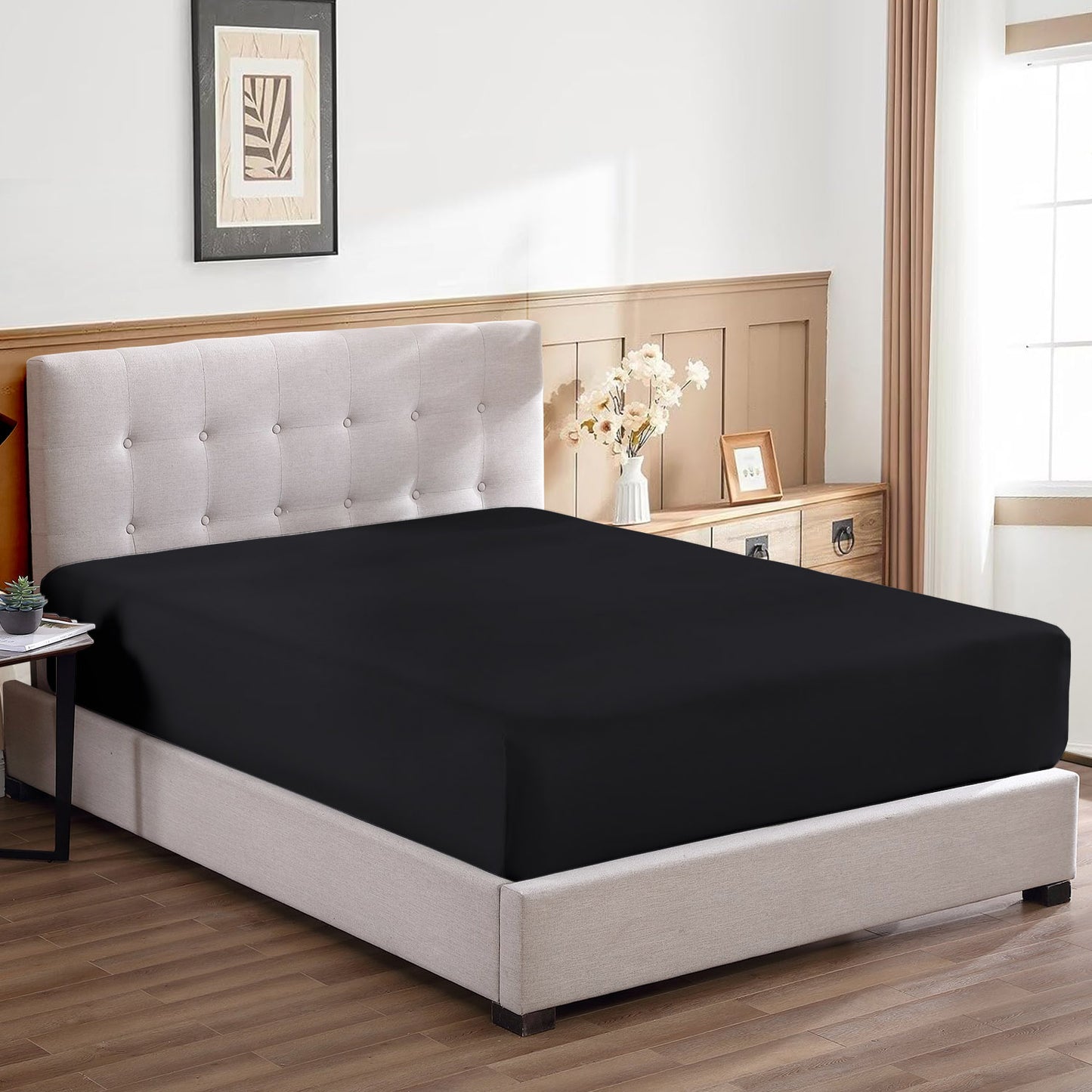 800TC 100% Organic Cotton 1pc Fitted Sheet 18" Deep Pocket