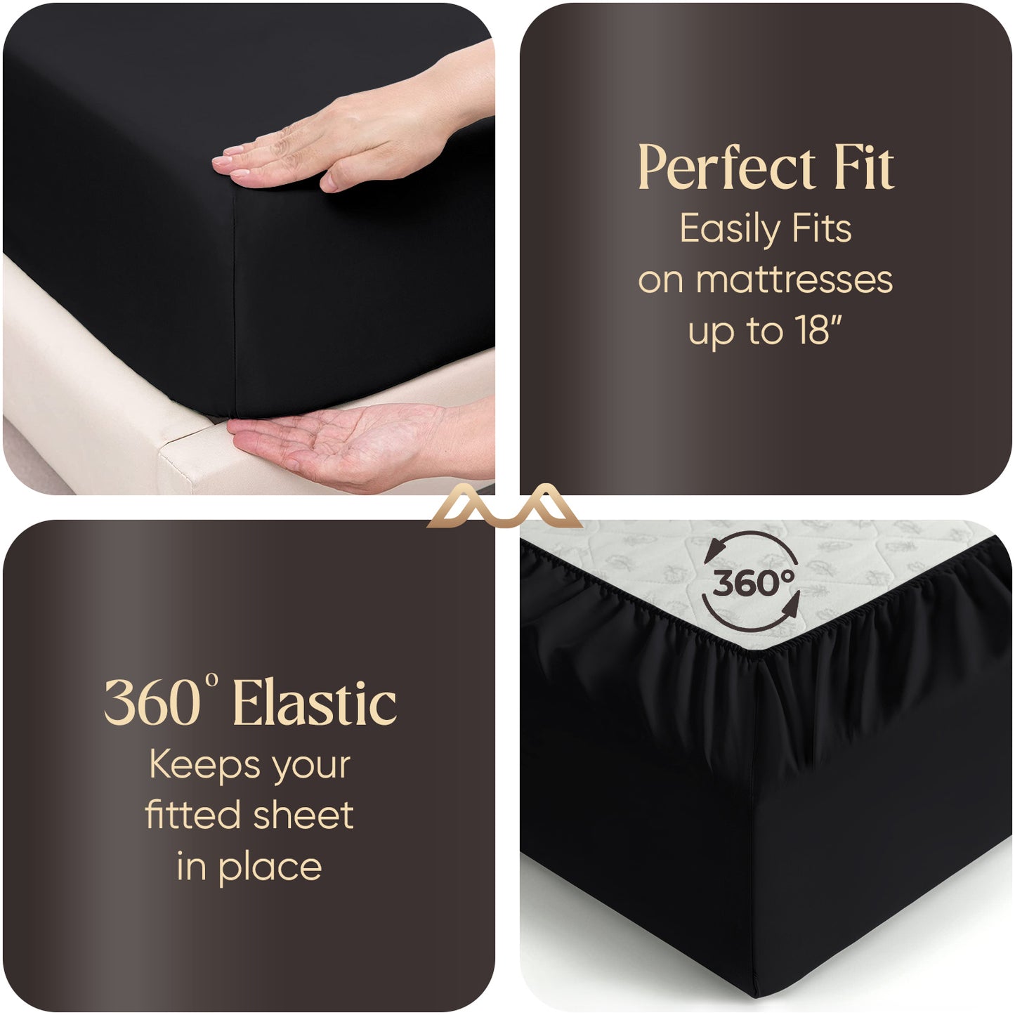 400TC 100% Organic Cotton Multi-Ruffle 1pc Bedskirt All Drop/Size