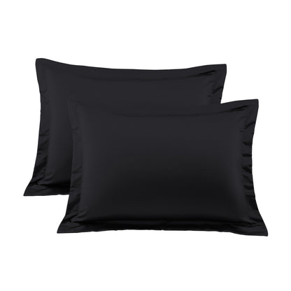 400TC 100% Organic Cotton European Pillow Shams Set o f 2 - Envelope Closure