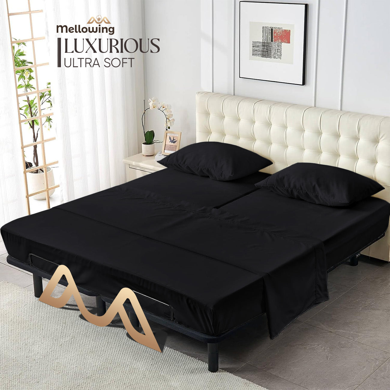 400TC 100% Organic Cotton Multi-Ruffle 1pc Bedskirt All Drop/Size