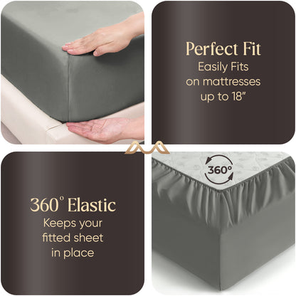 400TC 100% Organic Cotton Multi-Ruffle 1pc Bedskirt All Drop/Size