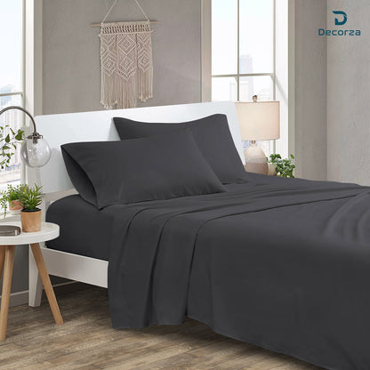 Premium Brushed Microfiber 4pc Sheet Set -18"" Deep Pocket  ( 1 Fitted , 1 Flat & 2 Pillowcases )