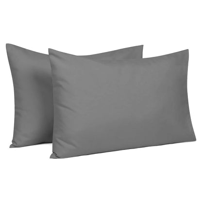 400TC 100% Organic Cotton Set of 2 Toddler/Travel Pillow Cases Zipper Closure