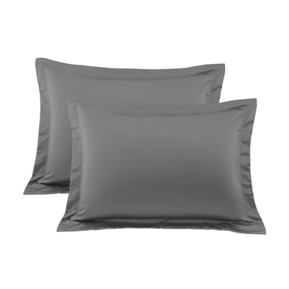 400TC 100% Organic Cotton European Pillow Shams Set o f 2 - Envelope Closure