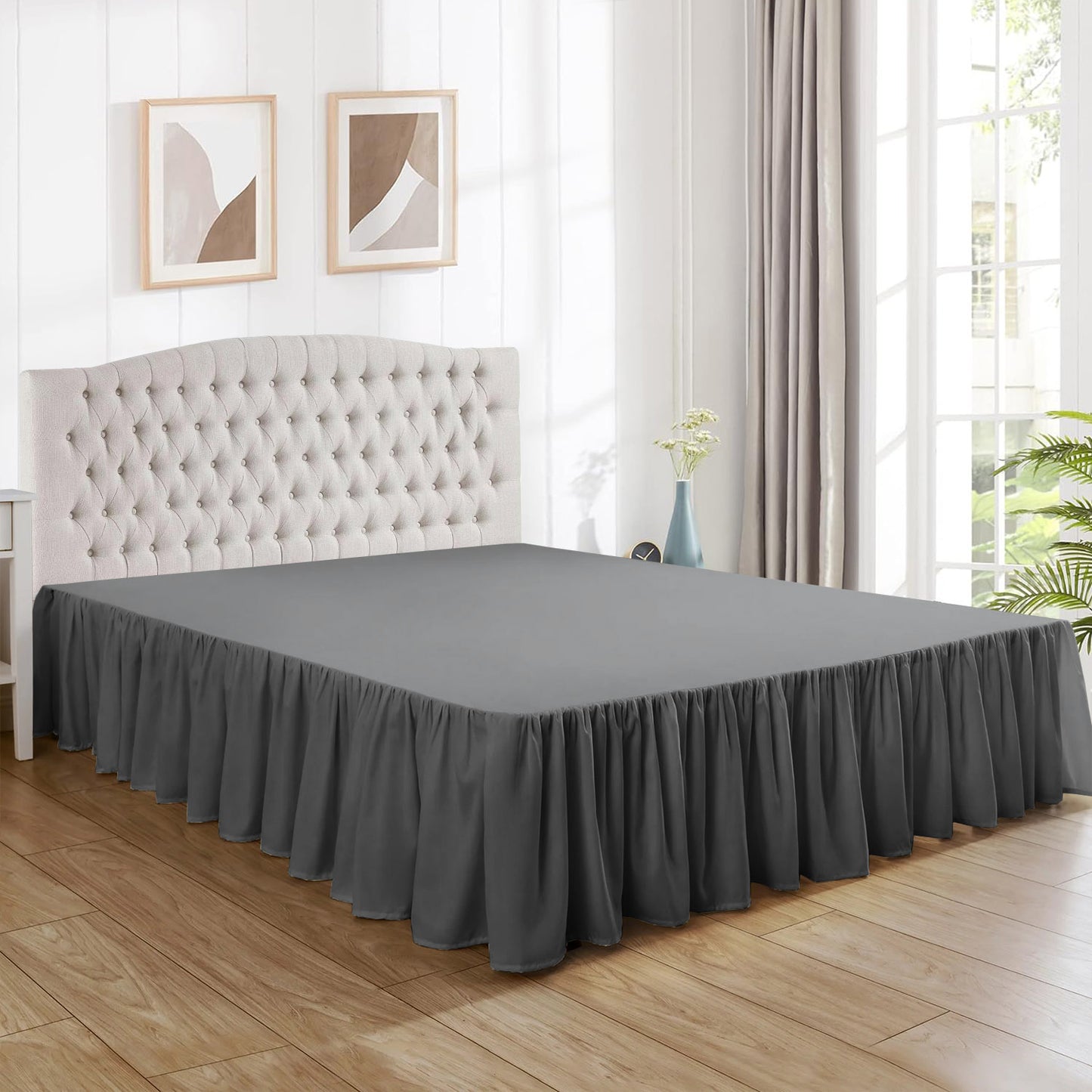 Premium Brushed Microfiber Multi-Ruffle 1pc Bedskirt All Drop/Size