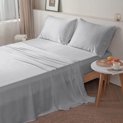 400TC 100% Organic Cotton 3pc Flat Sheet All Size/Colors ( 1 Flat & 2 Pillowcases )