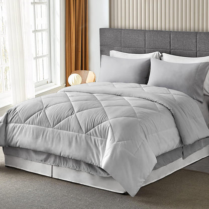 400TC 100% Organic Cotton All Season Export Quality 1pc Comforter, 300GSM, 700+ Fill Power, 45 oz Fill Weight