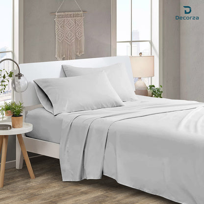 Premium Brushed Microfiber 4pc Sheet Set -18"" Deep Pocket  ( 1 Fitted , 1 Flat & 2 Pillowcases )