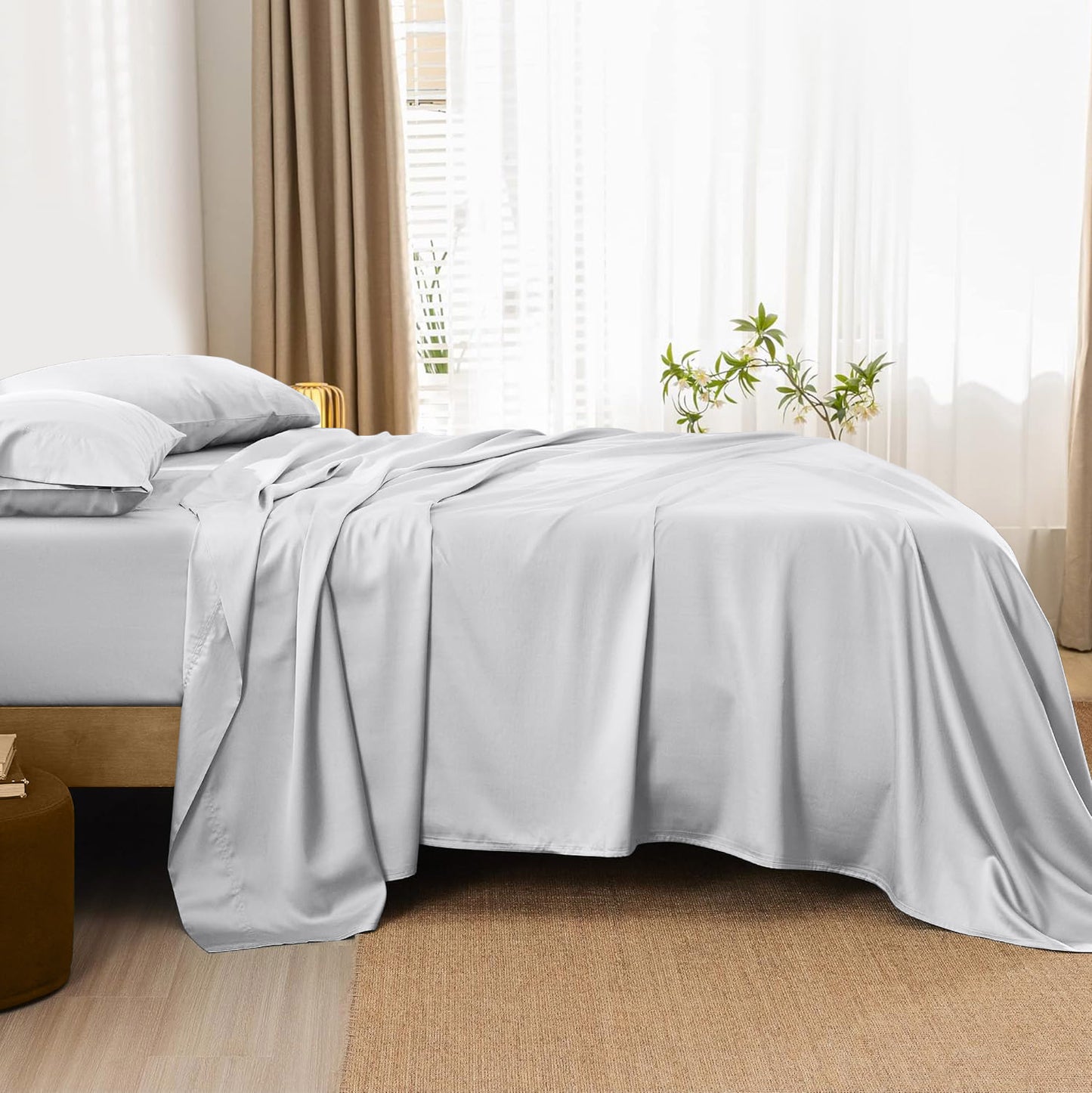 800TC 100% Organic Cotton 1pc Flat Sheet All Size/Colors