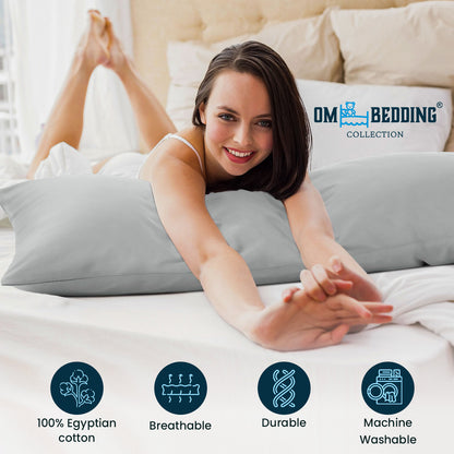 400TC 100% Organic Cotton 1pc Cot Fitted Sheet Fit Upto 10" Deep Mattress