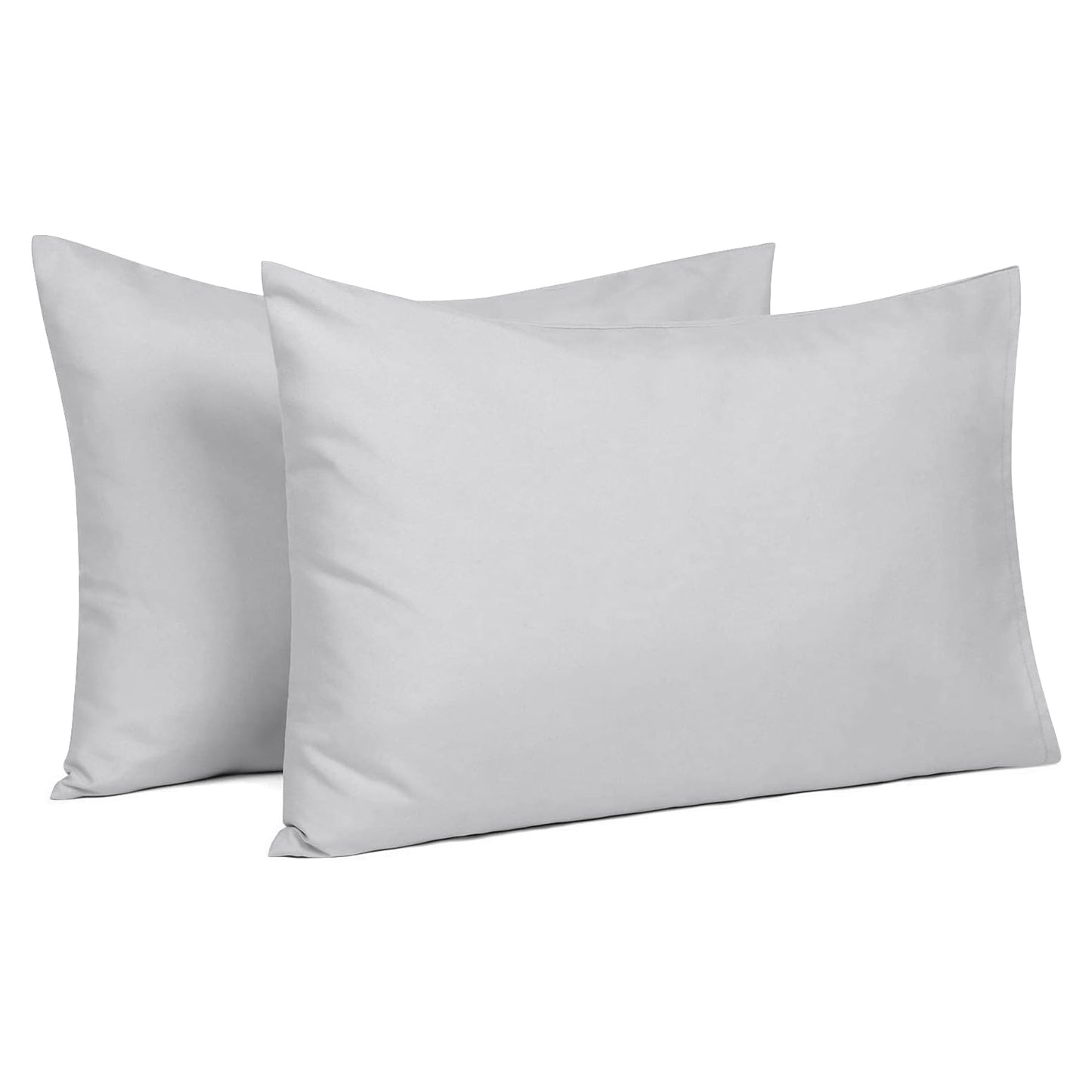 400TC 100% Organic Cotton Set of 2 Toddler/Travel Pillow Cases Zipper Closure