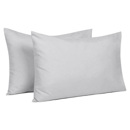 400TC 100% Organic Cotton Set of 2 Toddler/Travel Pillow Cases Zipper Closure