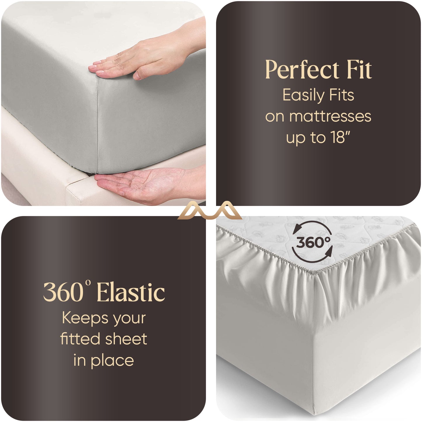 400TC 100% Organic Cotton Multi-Ruffle 1pc Bedskirt All Drop/Size