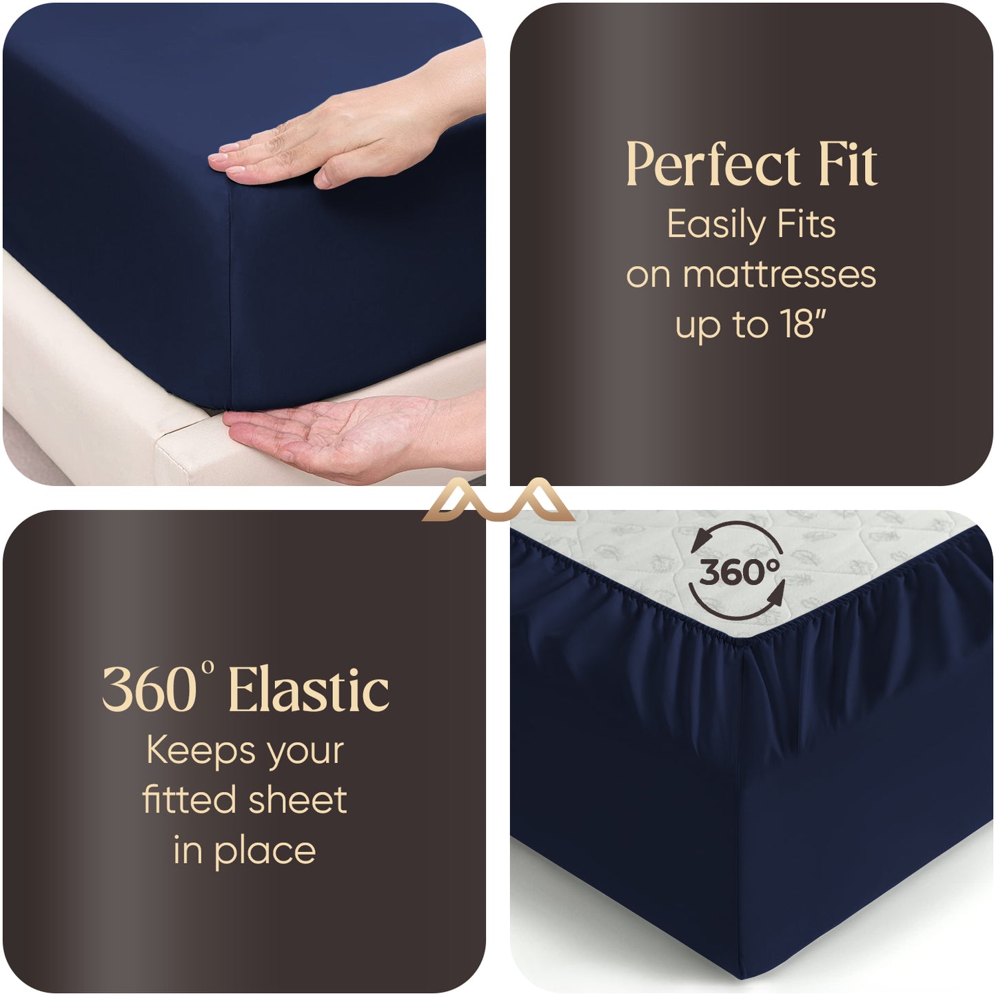 400TC 100% Organic Cotton Multi-Ruffle 1pc Bedskirt All Drop/Size