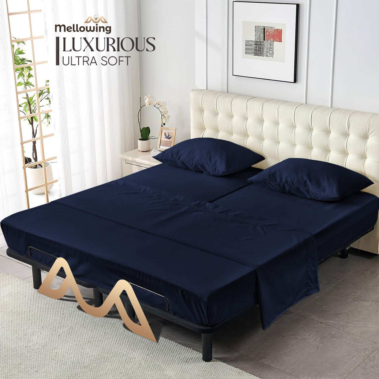 400TC 100% Organic Cotton Multi-Ruffle 1pc Bedskirt All Drop/Size