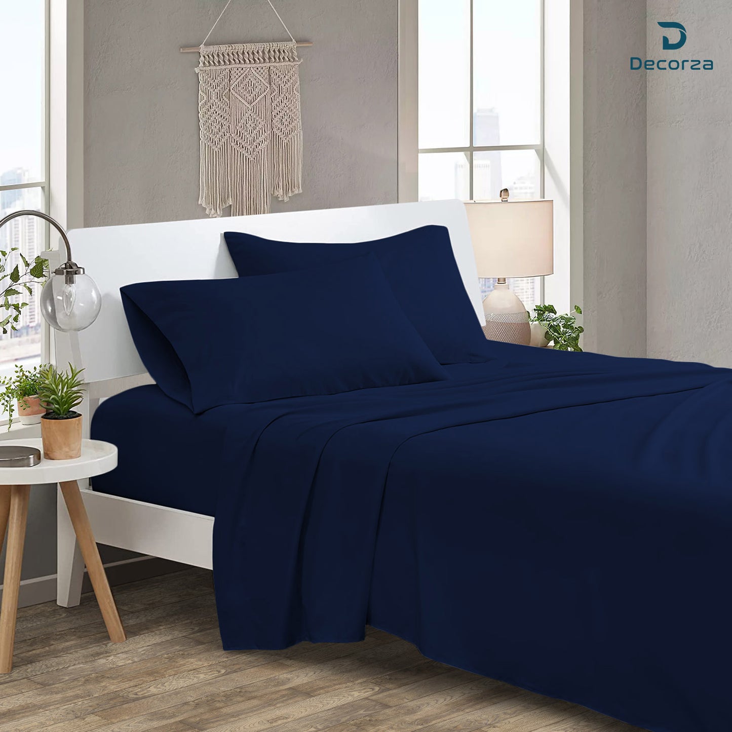 Premium Brushed Microfiber 4pc Sheet Set -18"" Deep Pocket  ( 1 Fitted , 1 Flat & 2 Pillowcases )
