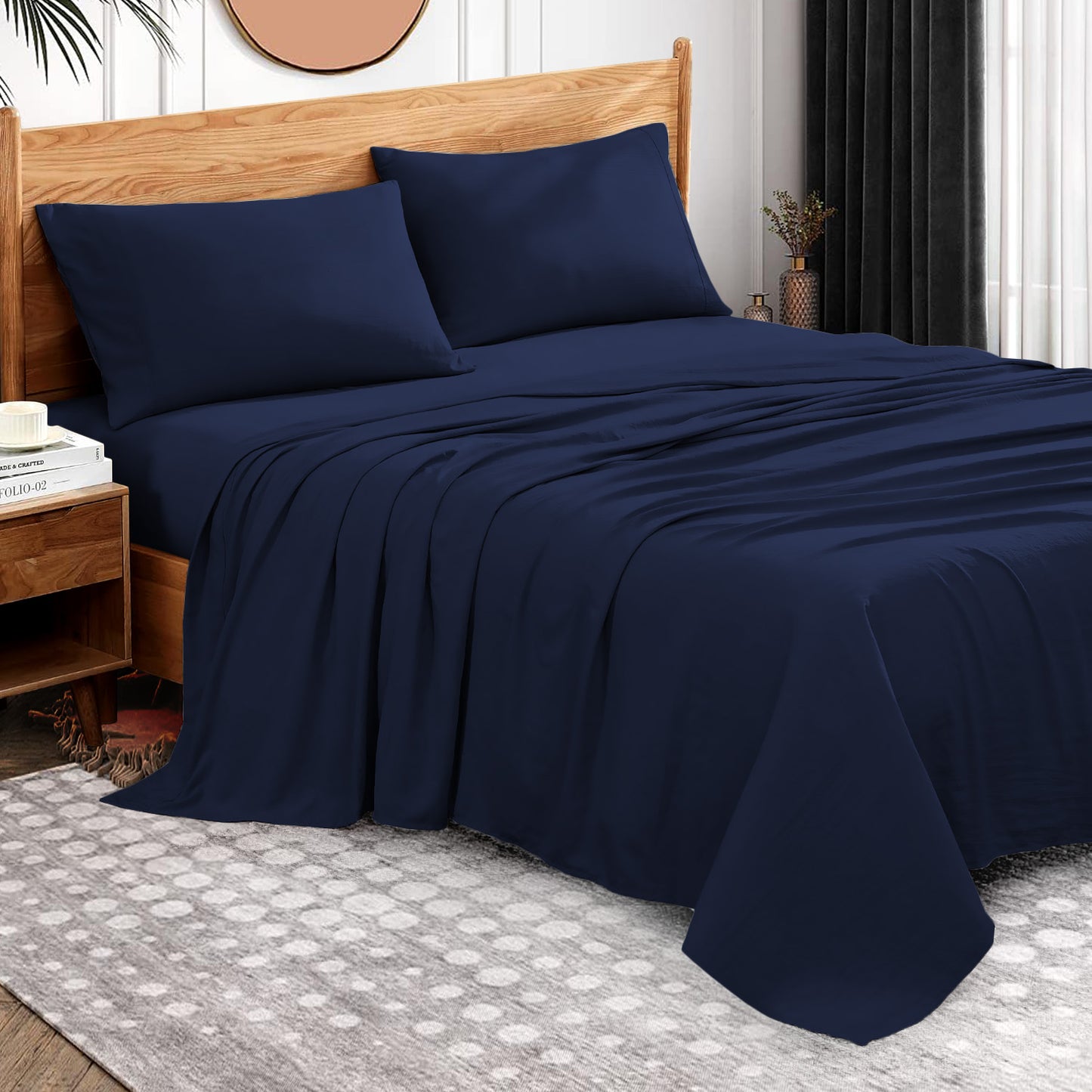 800TC 100% Organic Cotton 1pc Flat Sheet All Size/Colors ( 1 Flat & 2 Pillowcases )