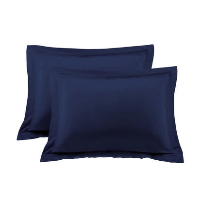 400TC 100% Organic Cotton European Pillow Shams Set o f 2 - Envelope Closure