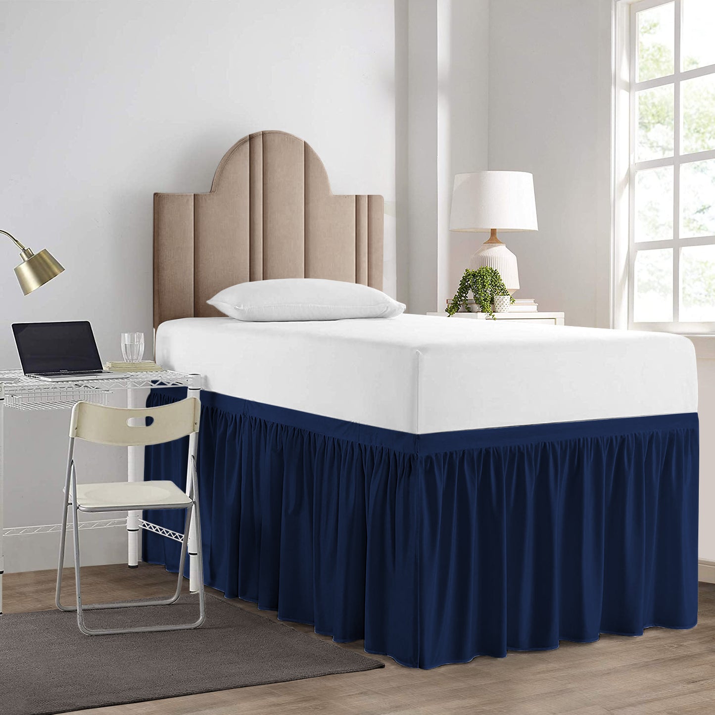 Premium Brushed Microfiber College Dorm 1pc Bedskirt All Drop/Size