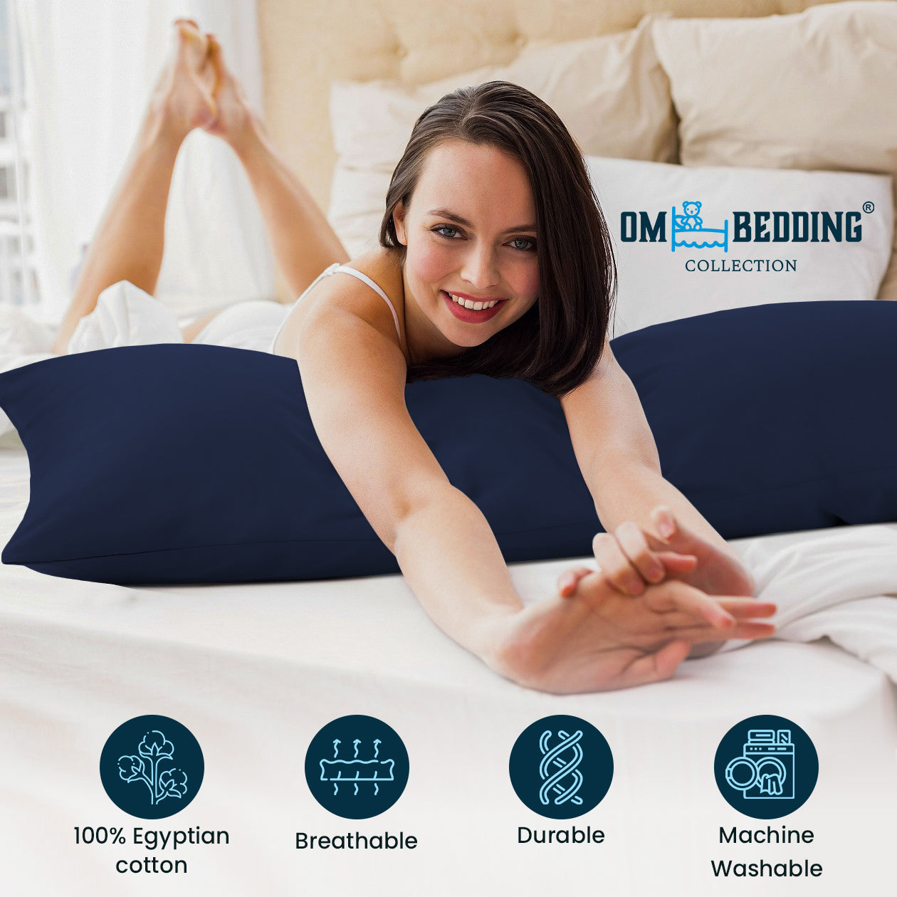 400TC 100% Organic Cotton 1pc Cot Fitted Sheet Fit Upto 10" Deep Mattress