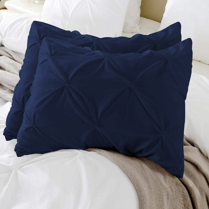 400TC 100% Organic Cotton Set of 2PC Pinch Pleated Pillow Cases Envelope Closure