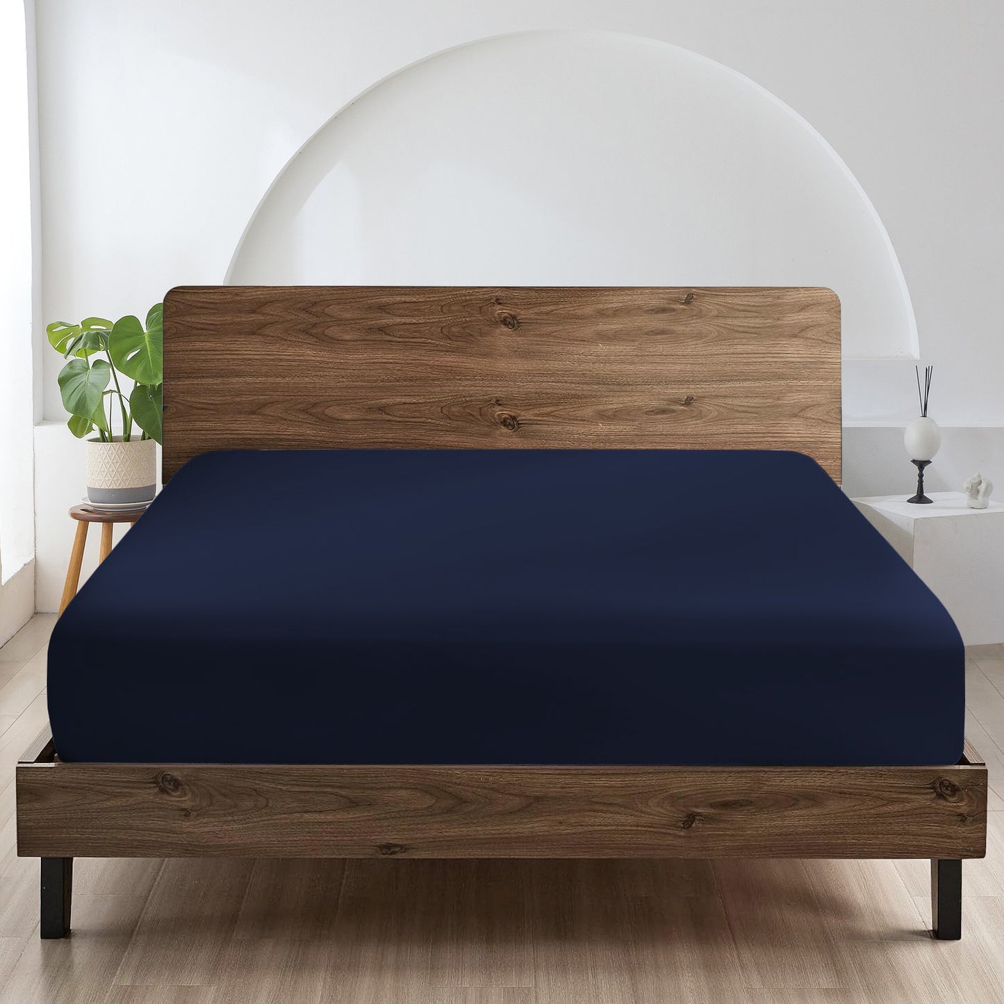 400TC 100% Organic Cotton 1pc Fitted Sheet 18" Deep Pocket