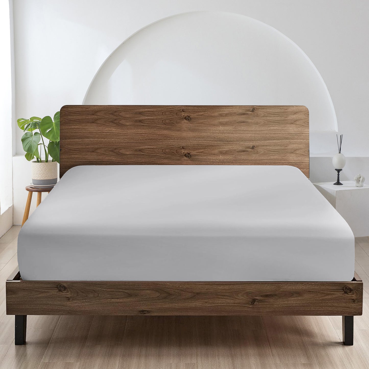 400TC 100% Organic Cotton 1pc Fitted Sheet 18" Deep Pocket
