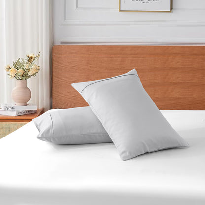 800TC 100% Organic Cotton Set of 2 Pillow Cases Envelope Closure