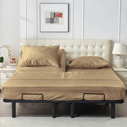 400TC 100% Organic Cotton Multi-Ruffle 1pc Bedskirt All Drop/Size