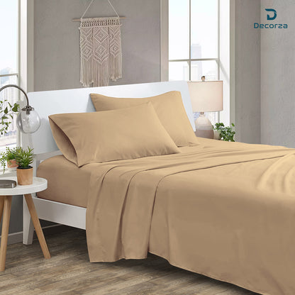 Premium Brushed Microfiber 4pc Sheet Set -18"" Deep Pocket  ( 1 Fitted , 1 Flat & 2 Pillowcases )