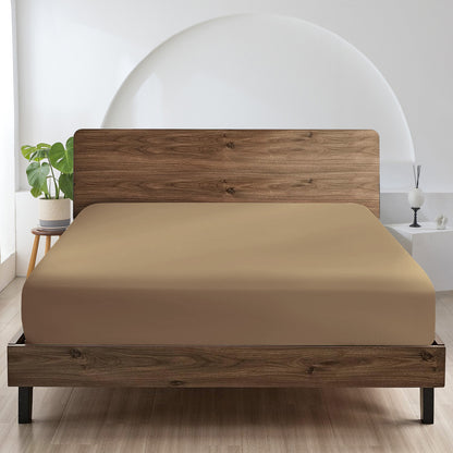 400TC 100% Organic Cotton 1pc Fitted Sheet 18" Deep Pocket