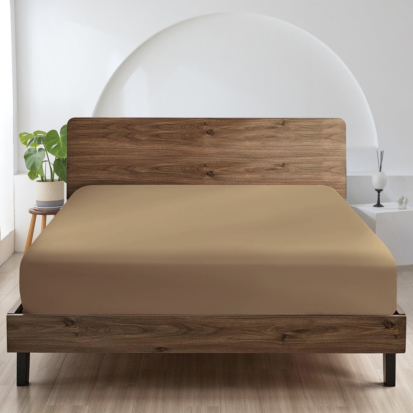 Premium Brushed Microfiber 1pc Fitted Sheet 18" Deep Pocket