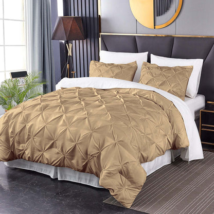 Premium Brushed Microfiber All Season Export Quality 1pc Pinch Pleated Comforter, 300GSM, 700+ Fill Power, 45 oz Fill Weight