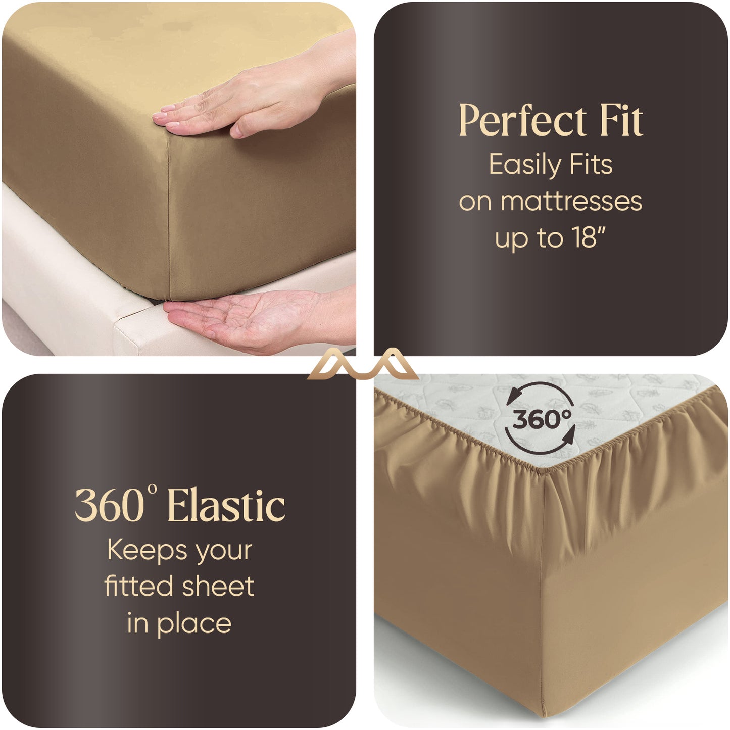 400TC 100% Organic Cotton Multi-Ruffle 1pc Bedskirt All Drop/Size