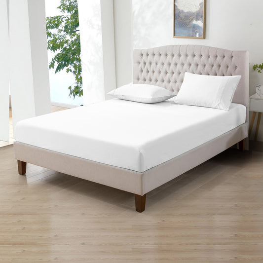 800TC 100% Organic Cotton 3pc Fitted Sheet 18" Deep Pocket ( 1 Fitted & 2 Pillowcases )