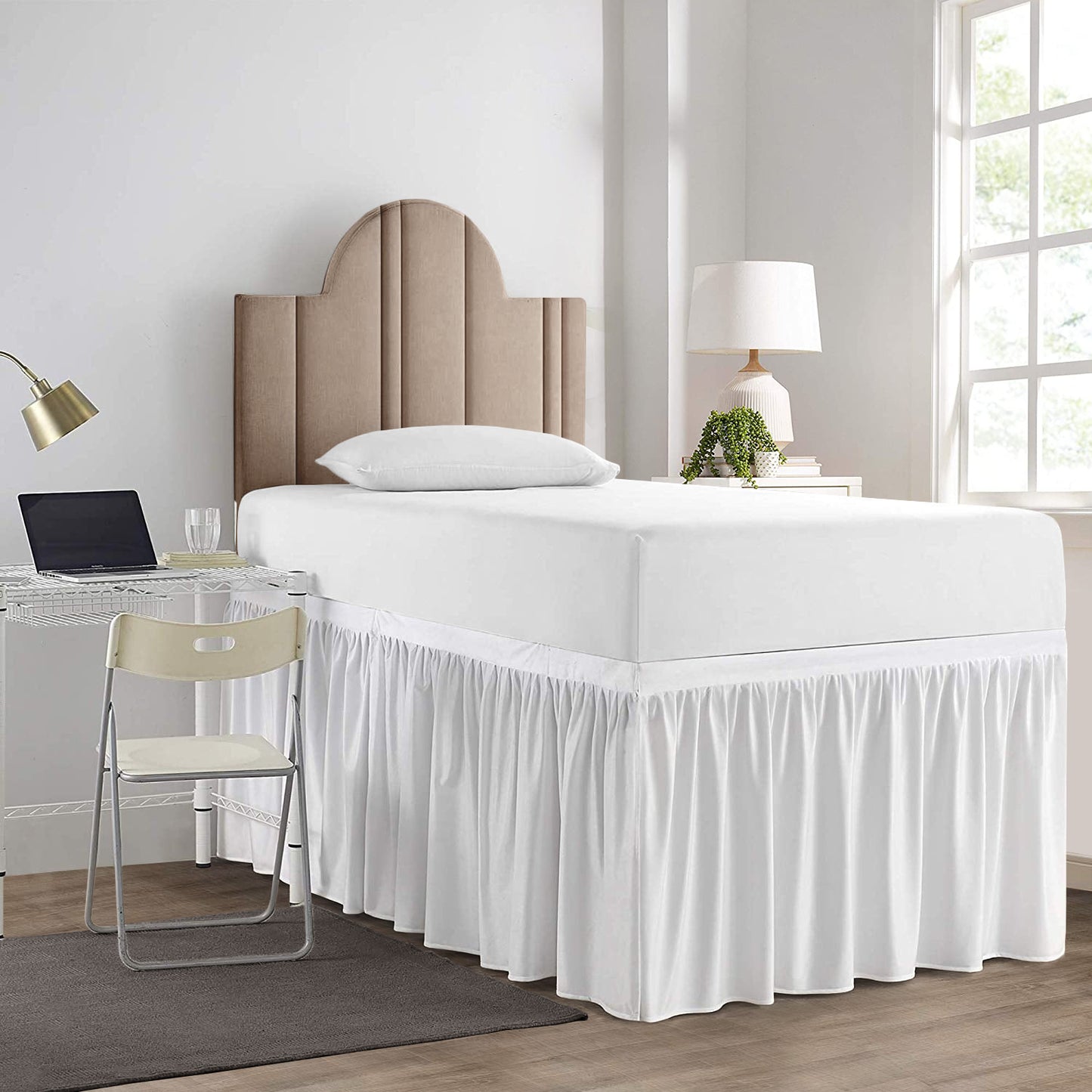 Premium Brushed Microfiber College Dorm 1pc Bedskirt All Drop/Size