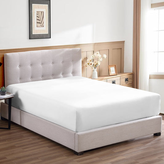 800TC 100% Organic Cotton 1pc Fitted Sheet 18" Deep Pocket