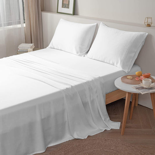 400TC 100% Organic Cotton 3pc Flat Sheet All Size/Colors ( 1 Flat & 2 Pillowcases )