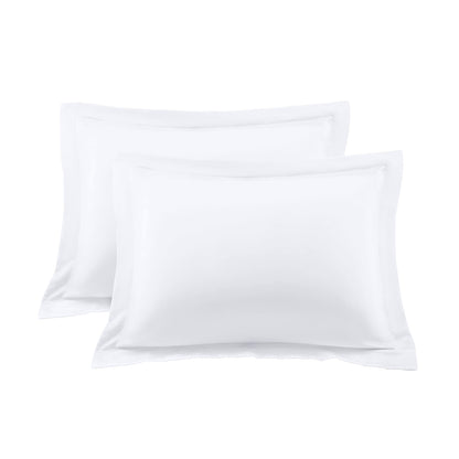 400TC 100% Organic Cotton European Pillow Shams Set o f 2 - Envelope Closure