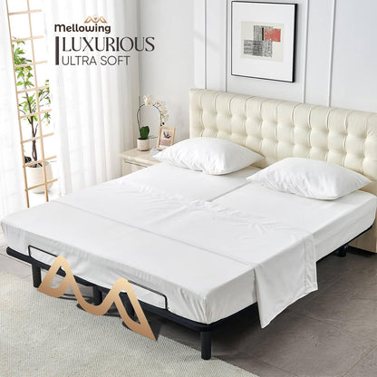 400TC 100% Organic Cotton Multi-Ruffle 1pc Bedskirt All Drop/Size