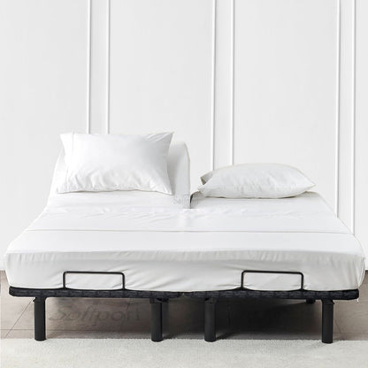 400TC 100% Organic Cotton 4pc Split Head Flex Sheet Set -18" Deep Pocket  ( 1 Fitted , 1 Flat & 4 Pillowcases )